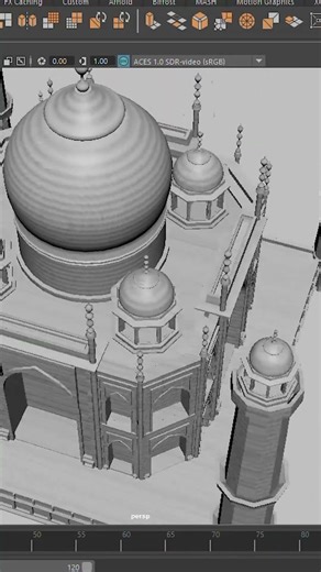 “3D Taj Mahal Modeling in Autodesk Maya | Historical Architecture” #TajMahal#3DTajMahal