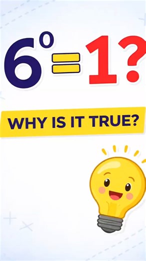 Why is 6⁰ = 1? | Zero Exponent Rule Explained #maths #exponents