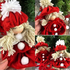 1.6M views · 10K reactions | Buongiorno !!! Ecco la versione natalizia delle dolline di Maria Veneziano !! Lei è “Francy”!!! Buon divertimento ❤️❤️❤️ Diametro cerchi 21 cm 18 cm 12 cm Tessuto pannolenci Seguici anche su Instagram e YouTube www.youtube.com/c/creativemamy www.instagram.com/creativemamy | CreativeMamy | Facebook