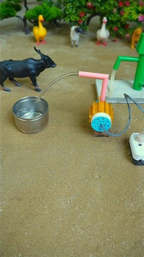 Mini hand pump project water with supply motor drinks buffalo duck for farm #waterpump #shorts #658