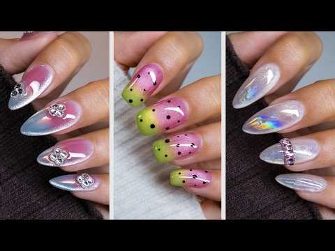 Easy DIY Nail Art Ideas | 3 Trendy Looks Step-by-Step Tutorial💅🏼