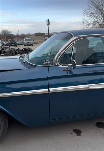 The ‘61 Impala Makes Its MOVE💙 * * * Sincerely, Muscle Car Concepts and Restorations #61impala #impala #chevyimpala #chevrolet #impalalife