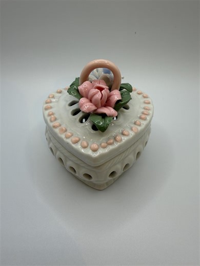 Heart-shaped Porcelain Trinket / Jewelry Box - Etsy
