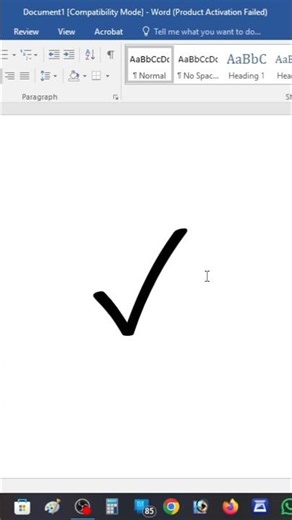 Check ✔️ mark symbol MS Word Shortcutkey #shorts #short #msword #mstechtricks #computer #tricks #tip