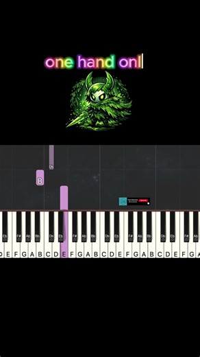 Greenpath – ONE HAND Piano Tutorial #pianotutorial #gamingmusic #shorts #hollowknight #piano