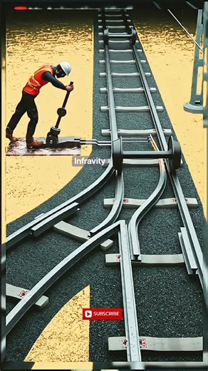 🚆How Trains Change Tracks! 😱 | How Railway Switch Actually Work #shorts