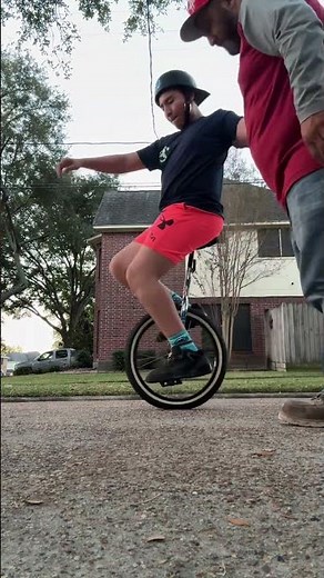 Day 2 of learning how to ride a unicycle #kids #trynewthings