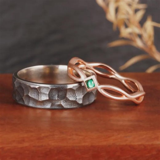 Personalized His and Hers Celtic Wedding Ring Set,wedding Band Set ,his and Hers Wedding Band Set,couple Ring Set ,anniversary Gift - Etsy