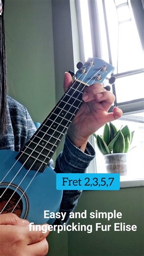 easy and simple fingerpicking Fur Elise for beginners#ukelele