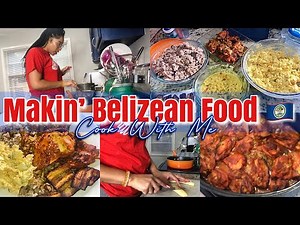 How I Make "Authentic" Belizean Food (Stew Chicken, Potato Salad, Rice & Beans + Fried Plantain)