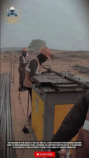 ACE COMMI-Automatic Bar Bending Machine in Action! | Construction Site Efficiency