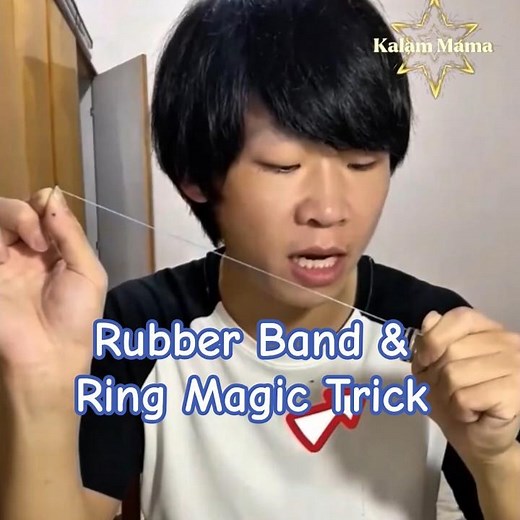 Rubber Band & Ring Magic Trick 🔥 Simple Hand Skills Magic Trick Revealed#foryou #Kalam Mamu Magic