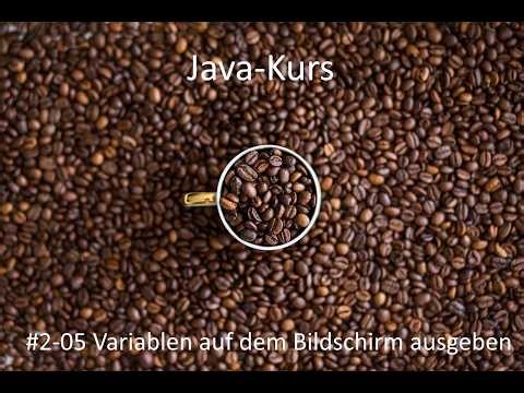Javakurs - Kurseinheit 2 - Variablen und Datentypen - Video 05 Variablen ausgeben