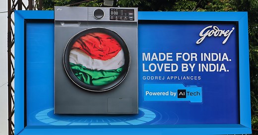 Godrej washing machine billboard innovation