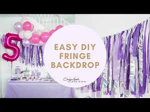 Easy DIY Fringe Backdrop