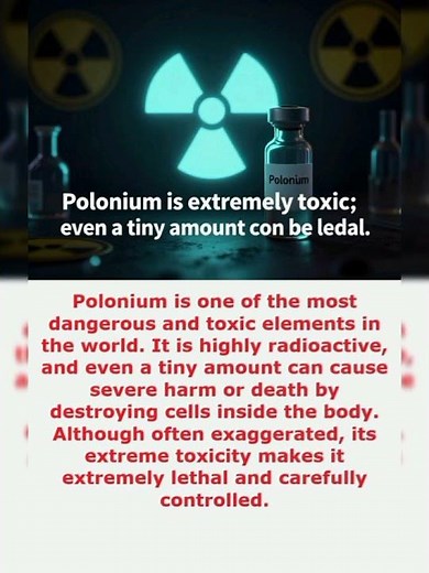 Polonium: The Most Dangerous Element Explained ☢️! #viral #facts #ytshorts