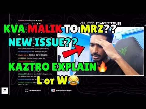 KVA MALIK ISSUE🤔KAZTRO EXPLAIN🔥NEW ISSUE ആകുമോ??😱L or W😂#kaztro #kva#eaglegaming #tva#mrz#mrzthoppi