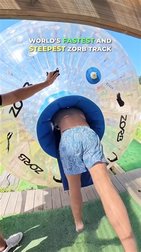 FASTEST AND STEEPEST ZORB TRACK