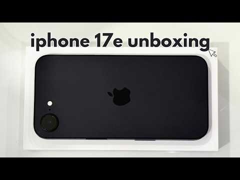 iphone 17e [unboxing]  (black, 256 gb) | aesthetic set-up + accessories | camera test & review