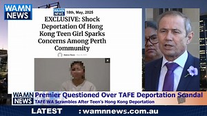 4K views · 11 reactions | TAFE WA HONG KONG TEEN DEPORTATION SCANDAL: TAFE International WA is in global damage control a week after WAMN News broke the exclusive on the alleged deportation of a 16-year-old girl to Hong Kong — despite no wrongdoing — as Premier Cook insists WA remains a “safe place” to study. DETAILS: https://tinyurl.com/4vvuurpt | WAMN News | Facebook
