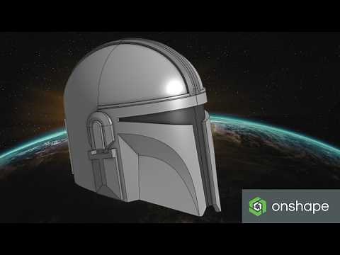How To Make a Mandalorian Helmet in Onshape with surface modeling!