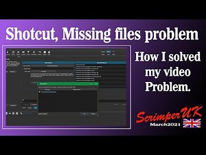 Shotcut missing files, how I solved my problem.