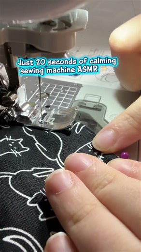 Just 20 seconds of calming sewing machine ASMR 🪡✨ #asmr #asmrvideo #sewing #calmingsounds #zen
