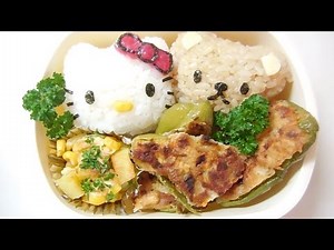Hello Kitty bento, Cooking:Hello Kitty♥Bento ピーマンのツナ缶詰め 超簡単グラタン, キャラ弁♪キティちゃんお弁当５