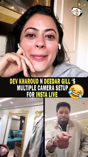 Dev Kharoud n Deedar Gill ‘s Multiple Camera Setup for Insta Live