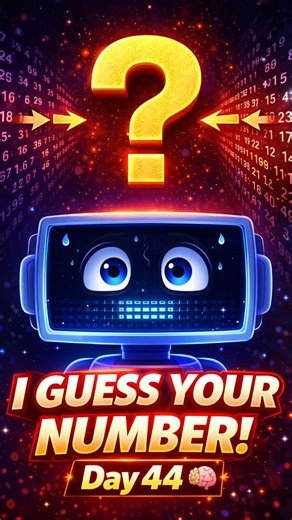 Binary Search Number Guessing Game in Python – Computer Guesses FAST! Day 44/100 #shorts