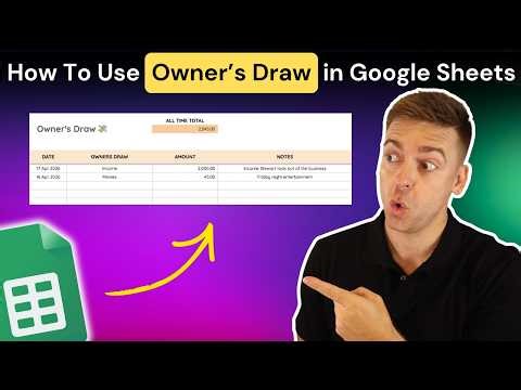 How to Manage Owners Draw in Google Sheets Bookkeeping Template