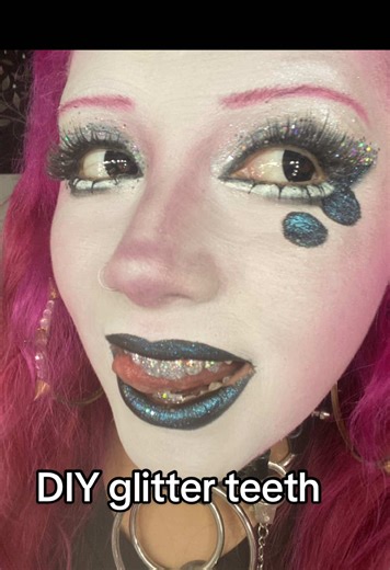 DIY Glitter Teeth Tutorial for Alternative Makeup