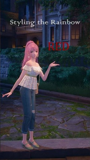 styling the rainbow: red ♥️🍒💋 #infinitynikki #shorts