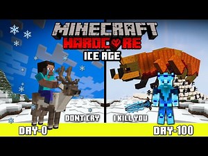 I Survive 100 days in ICE AGE MINECRAFT HARDCORE (हिंदी)