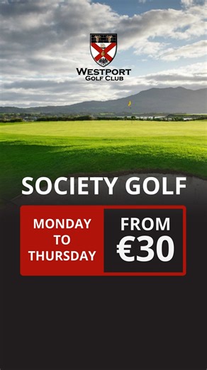 Now is the time to get that 2026 Society outing booked! Play a stunning championship course at an excellent rate and Golf the Wild Atlantic 🌊⛳️ | Westport Golf Club
