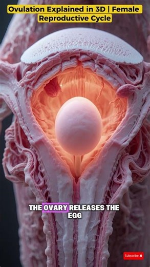 Ovulation Explained in 3D | Female Reproductive Cycle #shorts