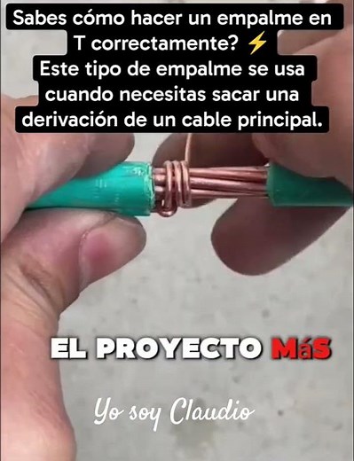 Sabes cómo hacer un empalme en T correctamente? ⚡ #corrienteelectrica #electricidad