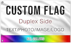 Double Sided Custom Flag 4x6 FT Personalized Outdoor Flags Banners Design Print Your Own Logo/Picture/Photo/Text Customized Indoor outdoor decoration Gift 4x6 Foot