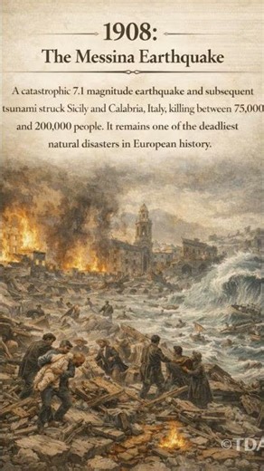 28 December 1908 | The Messina Earthquake | One of Europe’s deadliest natural disasters #italy