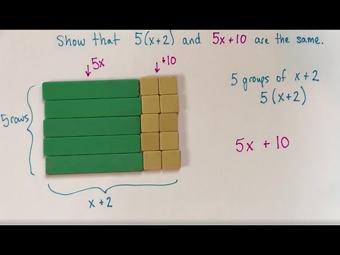 See the distributive property with algebra tiles