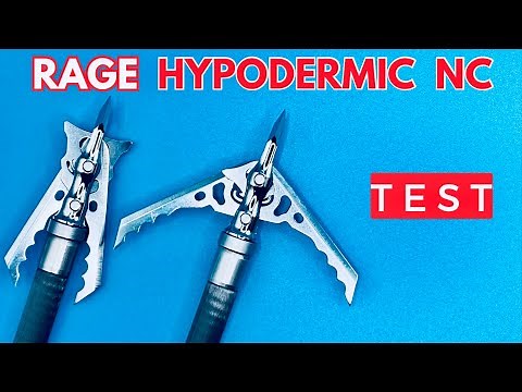 RAGE HYPODERMIC NC, 100gr BROADHEAD TEST