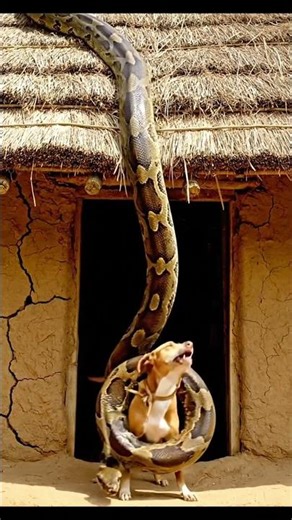 Python vs Dog 🐍🐶 | Heart-Stopping Jungle Battle Caught on Camera! #shortsfeed #animals