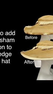 How to add Petersham ribbon to the edge of a hat