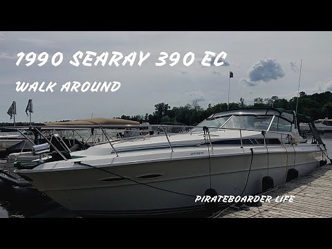 1990 SeaRay 390 Express Cruiser. Walk Through Tour of One of the Finest Vessels SeaRay ever Built