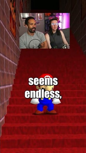 SHE DIDN’T KNOW WHAT WAS ON THAT FAMOUS STAIRCASE IN SUPER MARIO 64 #gaming #supermario