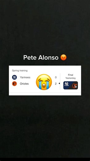 Baltimore Orioles Win Spring Training Game Opener Vs New York Yankees! 😭Feb 20 2026 #shorts #mlb