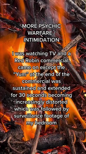 Intense Fire Scene with Enigmatic Messages