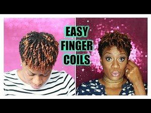 EASIEST Finger Coils Ever - Tapered Cut - Natural Hair | RushOurFashion