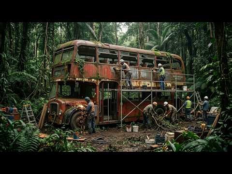 I Transformed a Scrap Double-Decker Bus Into a Luxury Tiny Hotel