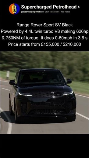 Range Rover Sport SV Black